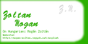 zoltan mogan business card