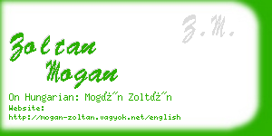 zoltan mogan business card